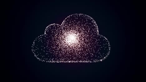 cloud-computing-symbol-from-the-chaotically-slow-moving-connected-points,-cloud-technology,-cloud-storage,-internet-of-things