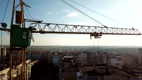 Construction-site-with-tower-crane