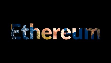 Text-Ethereum-revealing-turning-Earth-globe