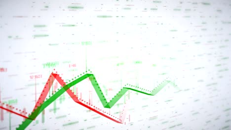 Two-Growing-charts-on-white-background.-Financial-figures-and-number-showing-increasing-profits.