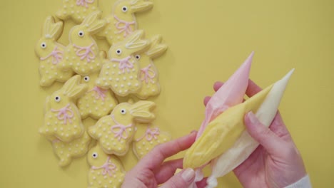 Easter-sugar-cookies-decorated-with-royal-icing-of-different-colors.