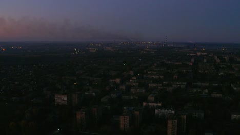 Night-industrial-city-aerial-view