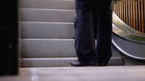 Legs-of-People-Moving-on-an-Escalator-Lift-in-the-Mall.-Shopper's-Feet-on-Escalator-in-Shopping-Center