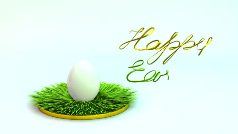 Easter-egg-on-the-grass.-3d-rendering.