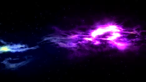 Space-background.-Camera-is-flying-through-the-blue-and-magenta-colored-nebula.-The-stars-are-everywhere-around.