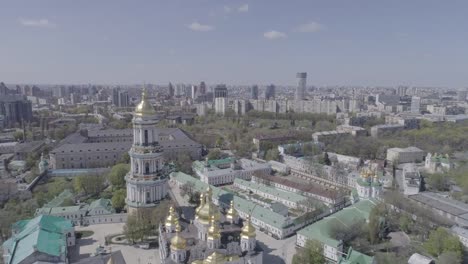 Aerial-view-of-Kiev-Pechersk-Lavra-in-autumn,-Kiev,-Kyiv,-Ukraine.