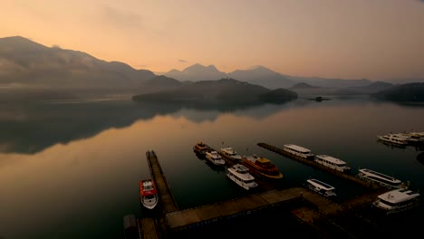 Sun-Moon-Lake-harbor-in-Nantou,-Taiwan