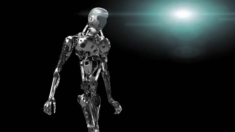 Funcionamiento-cyborg,-robot-de-caminar-render-3D