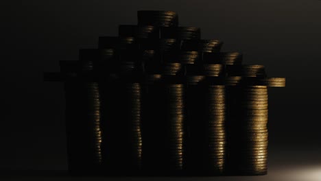 Imaginary-bank-or-structure-assembled-from-coins-of-golden-color