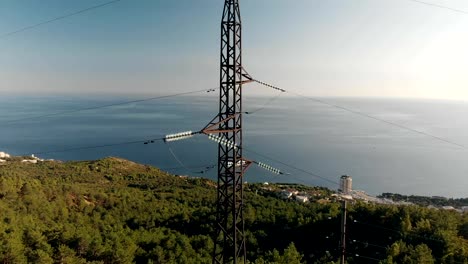 High-voltage-tower-sky