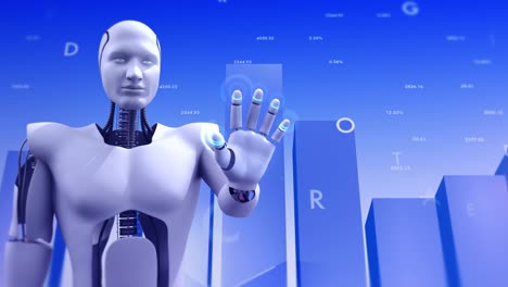 AI-Humanoid-Robot-Analyzing-Stock-Market-Data