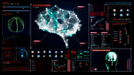 Gehirn-verbinden-digitale-Leitungen-in-Digitalanzeige,-künstliche-Intelligenz