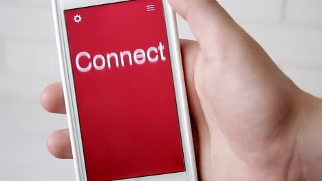 Connect-concept-application-on-the-smartphone.-Man-uses-mobile-app.