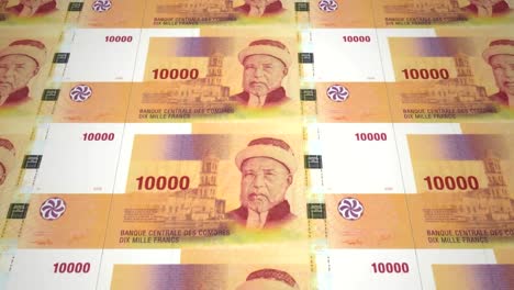 Banknotes-of-ten-thousand-congolese-francs-of-the-Congo,-cash-money,-loop