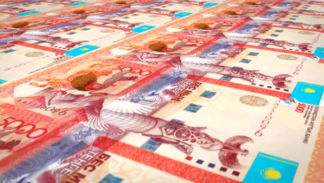 Banknotes-of-five-thousand-kazakhstani-tenges-of-Kazakhstan,-cash-money,-loop