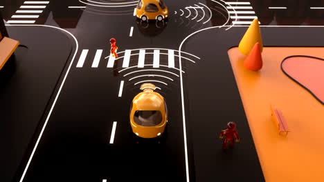 Uno-mismo-conducción-coches---animación-3D