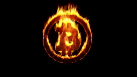 Burning-Bitcoin-Symbol