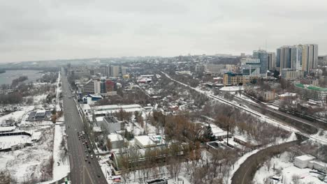 Winter-cityscape-of-Dnipro-city.