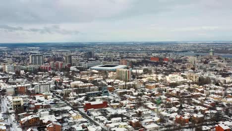 Snow-covered-Dnipro-city-downtown