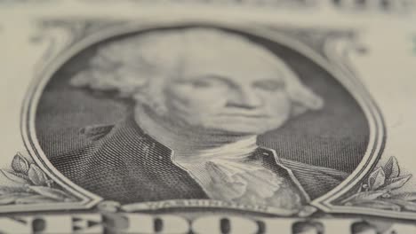 Extreme-closeup-de-Washington-en-un-dolar-con-enfoque-de-letras-'washington'-la-imagen-del-Presidente