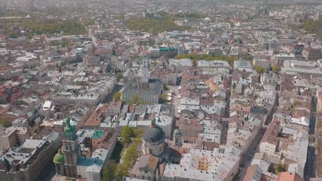 Lvov,-Ukraine.-Aerial-City-Lviv,-Ukraine.-Panorama-of-the-old-town.-Dominican