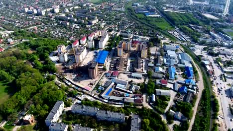 Panoramic-Aerial-drone-view-of-city