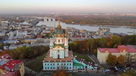 Aerial-view-of-St.-Andrews-Church-in-Kiev