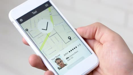 Ordering-taxi-ride-using-smartphone-application