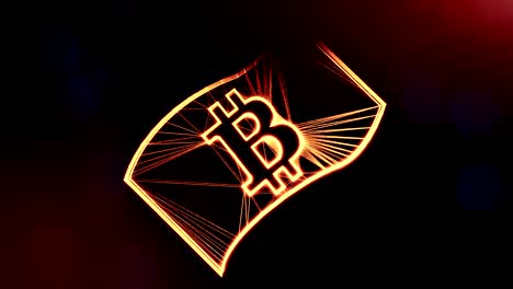 bitcoin-on-a-paper-banknote.-Financial-background-made-of-glow-particles-as-vitrtual-hologram.-Shiny-3D-loop-animation-with-depth-of-field,-bokeh-and-copy-space.-Dark-background-1.