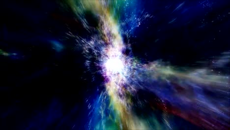 Flying-through-star-fields-and-galaxies-in-deep-space-as-a-supernova-bursts-light