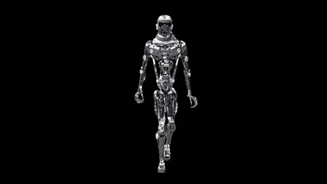 Funcionamiento-cyborg,-robot-de-caminar-render-3D