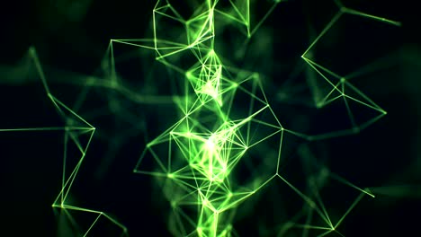 Beautiful-Abstract-Growing-Network-Close-up-Green-Color-in-Cyberspace-Seamless-with-DOF-Blur.-Looped-3d-Animation-of-Futuristic-Virtual-Technology-Concept.