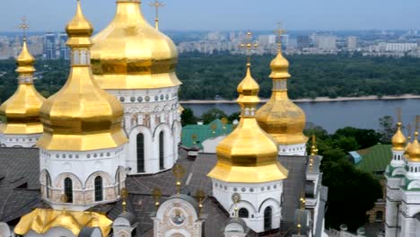 Orthodox-Christian-monastery.-Golden-domes.