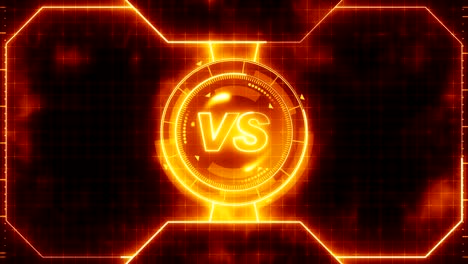 Futuristic-sports-game-loop-animation.-Versus-fight-background.-Radar-neon-digital-display.-VS.-Game-control-interface-element.-Battle-fight-sports-competition.