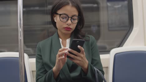 Woman-Travelling-by-Subway