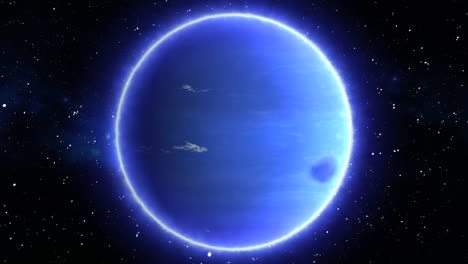 Schöne-Ansicht-von-Planet-Neptune-aus-Raum-Zeitraffer-und-Sterne---4K-nahtlose-Schleife-Bewegung-Hintergrundanimation