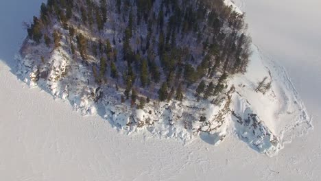 4K.-Aerial-survey-from-the-air.-Winter.-Lake-Baikal