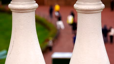 blurred-the-background-walking-tourists