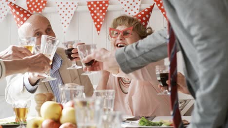 Elderly-Couple-Celebrating-Birthday-with-Friends