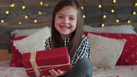 Portrait-of-cute-girl-with-christmas-present