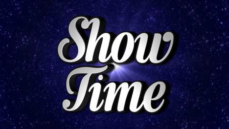 SHOW-TIME-Animation-drehen-Text-und-Diskothek-Tanz-Hintergrund-mit-Alpha-Kanal,-Schleife