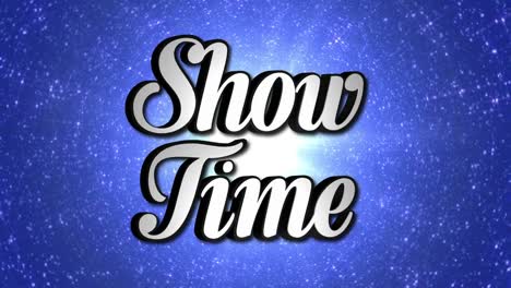 SHOW-TIME-Animation-drehen-Text-und-Diskothek-Tanz-Hintergrund-mit-Alpha-Kanal,-Schleife