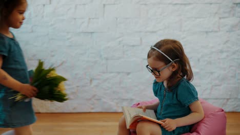 lovely-sisters-give-themselves-flowers-and-a-gift