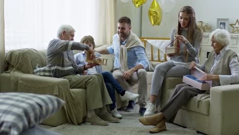 Opening-Presents-from-Baby-Shower