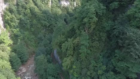 Aerial-view-of-the-Guamskoe-gorge,-Russia.