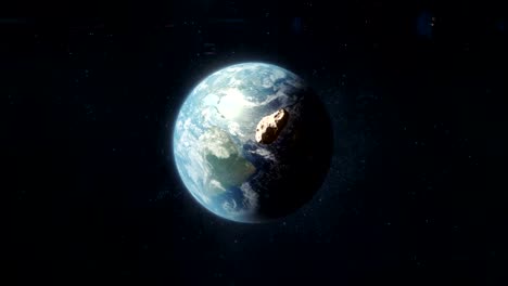 Asteroid-Approaching-Planet-Earth