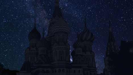 time-lapse-with-stars,-Kremlin-in-Moscow,-Russia