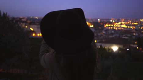 Girl-using-smartphone-in-twilight