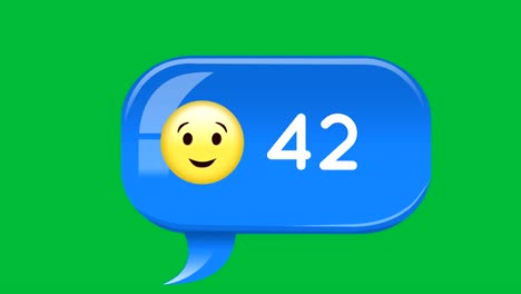 Winking-emoji-with-message-notification-increasing-4k