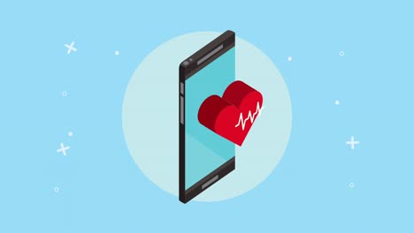 smartphone-con-tecnología-en-línea-heart-cardio-healthcare